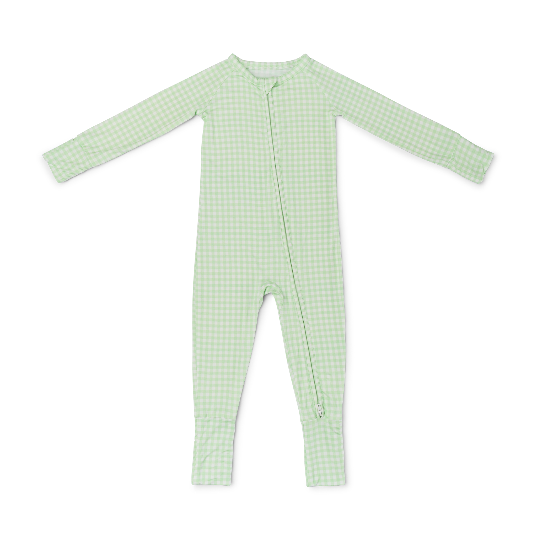 Pistachio Gingham Bamboo Sleeper - BIG FRENCHIES