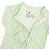 Pistachio Gingham Bamboo Sleeper - BIG FRENCHIES