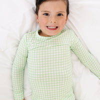 Pistachio Gingham Bamboo Toddler Pajama Set - BIG FRENCHIES