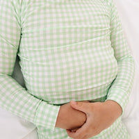 Pistachio Gingham Bamboo Toddler Pajama Set - BIG FRENCHIES