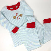 Sleepy Bees Blue Stripe Pajamas - BIG FRENCHIES