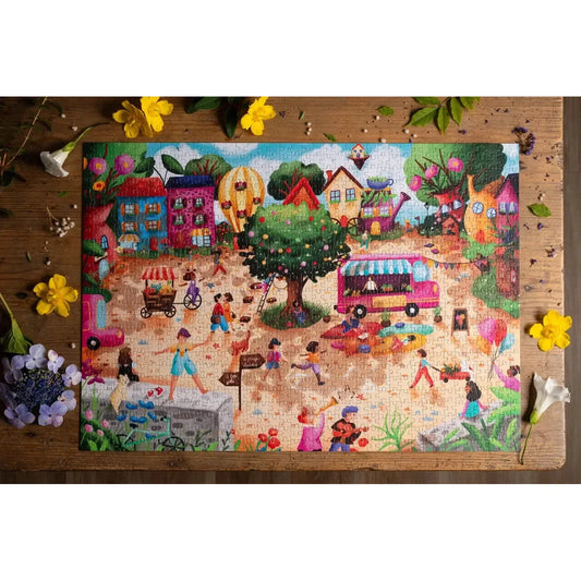 Place Des Fleurs (Flower Square) 1000 Piece Premium Jigsaw Puzzle Trevell - BIG FRENCHIES