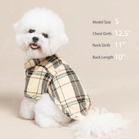 Plaid Dog Polo Shirt Soft Pet Outfit for Small & Medium Dogs and Cats