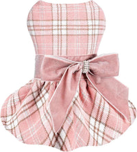 Plaid Dog Sweater Dress for Small Dogs – Warm Winter Outfit for Girl & Boy Puppies