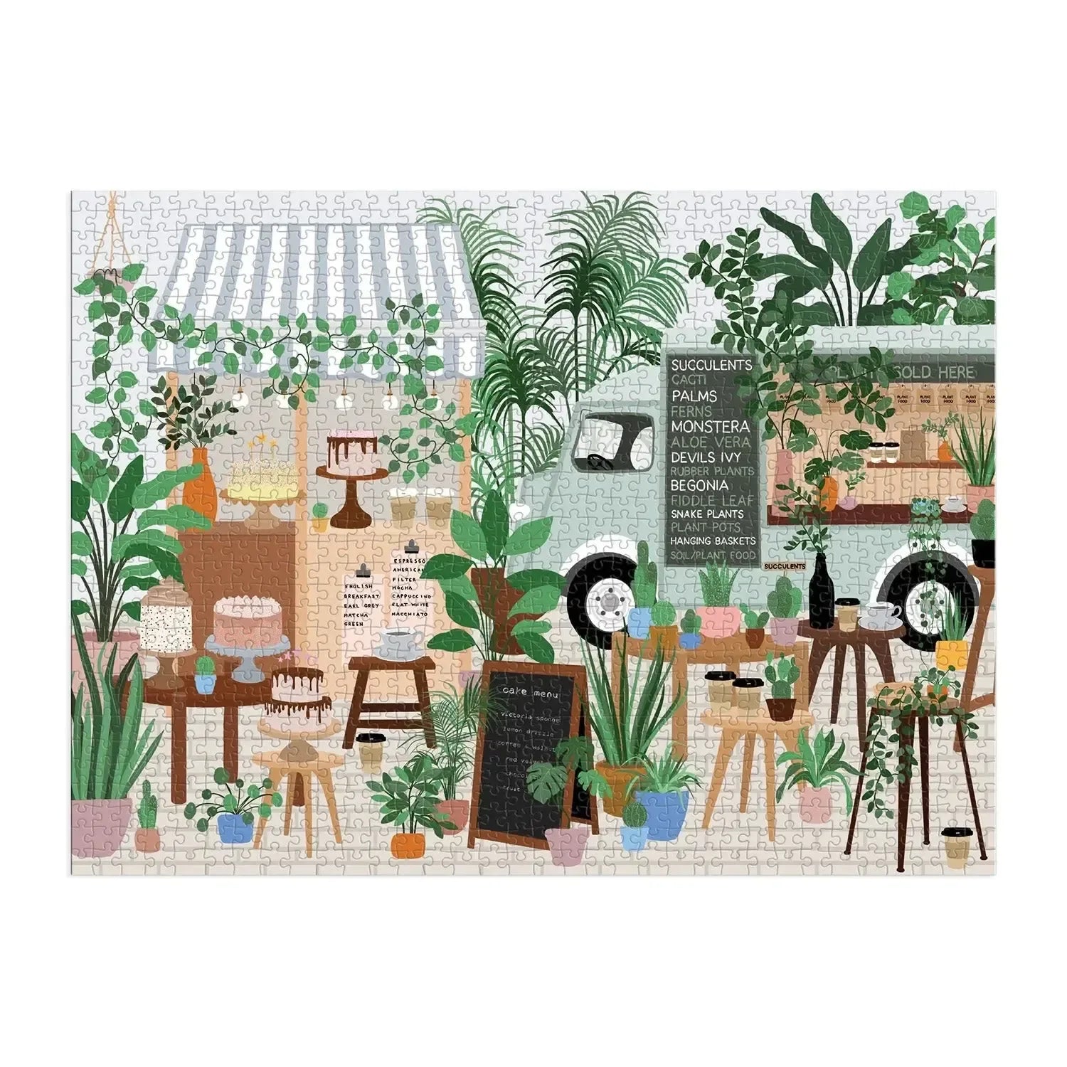 Plant Cafe 1000 Piece Jigsaw Puzzle Galison - BIG FRENCHIES