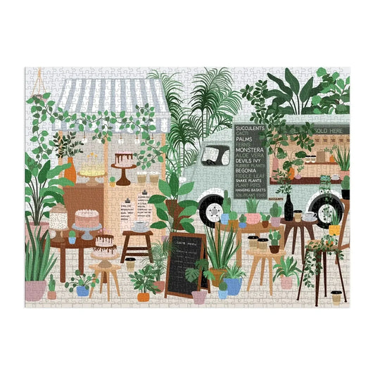 Plant Cafe 1000 Piece Jigsaw Puzzle Galison - BIG FRENCHIES