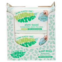 Kinder by Nature 100% Biodegradable Plant-Based Baby Wipes - 672 Count (12 packs of 56 wipes) - BIG FRENCHIES