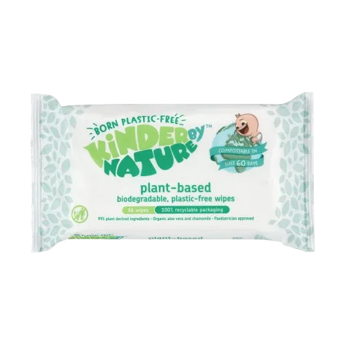 Kinder by Nature 100% Biodegradable Plant-Based Baby Wipes - 672 Count (12 packs of 56 wipes) - BIG FRENCHIES