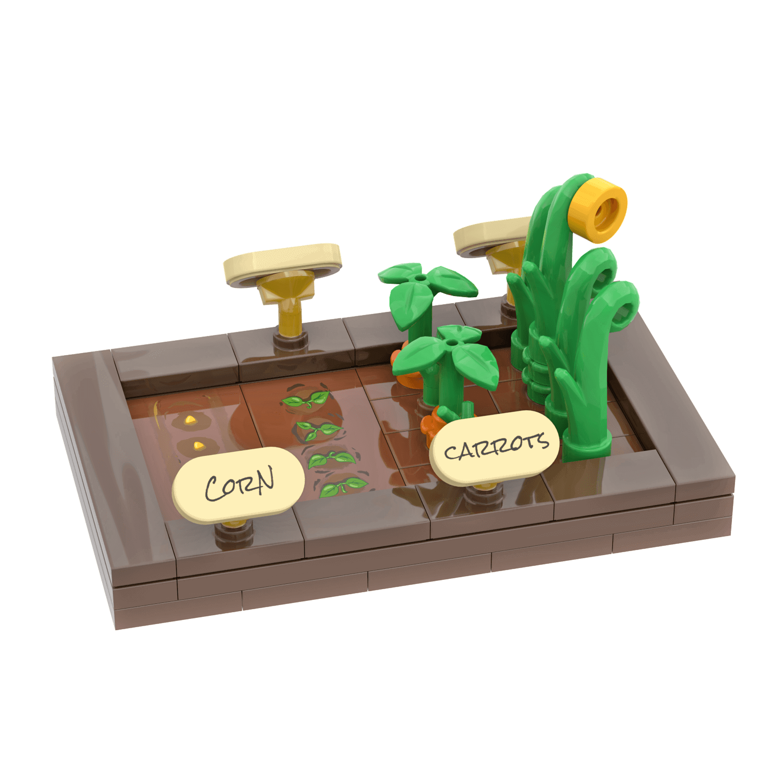 Planter Box - Garden - Custom Build -  Minifig Scale - Made Using LEGO® Parts
