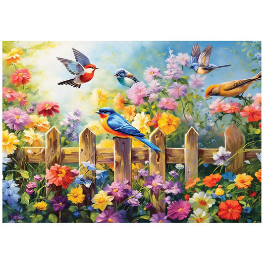 Playful Garden Birds 24 Connecting Pieces Jigsaw Puzzle Eurographics