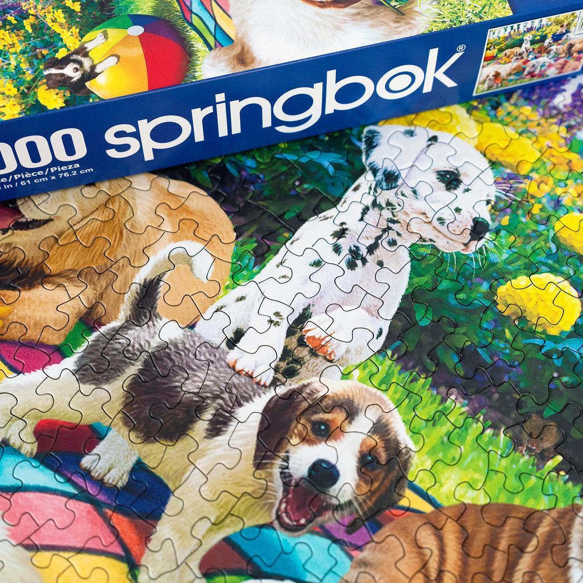 Playful Pups on Parade 1000 Piece Jigsaw Puzzle Springbok