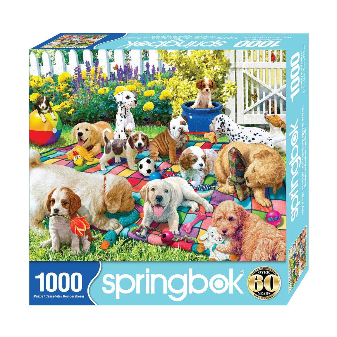Playful Pups on Parade 1000 Piece Jigsaw Puzzle Springbok