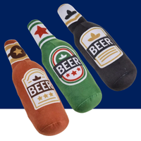 Plush Beer Bottle Dog Toy – Squeaky, Bite-Resistant, Teeth Cleaning - BIG FRENCHIES