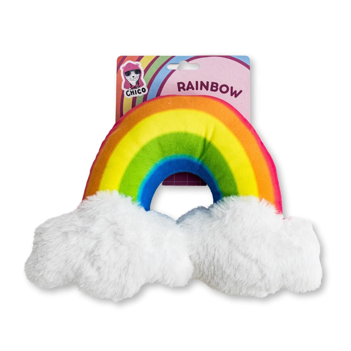 Enchanted Rainbow Magical with Squeaker & Crinkle Paper Plush Dog Toy - BIG FRENCHIES