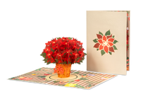 Poinsettias Plant Pop Up Card
