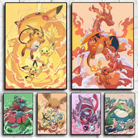 Pokemon Canvas Artwork, Wall Art Poster Prints Home Hanging Wall Decoration Decorative Modern Living Room