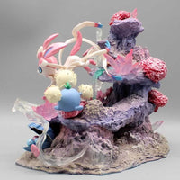 Pokemon Sylveon Anime Figures, Eevee Island Action Figurines PVC Statue Desk Decor 20 cm