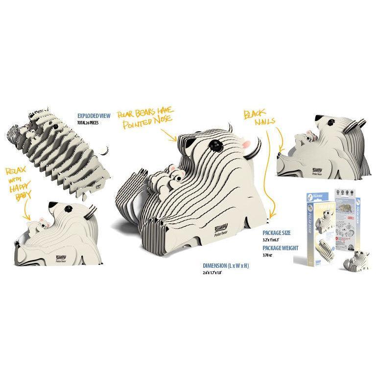 Polar Bear 3D Cardboard Model Kit Eugy - BIG FRENCHIES