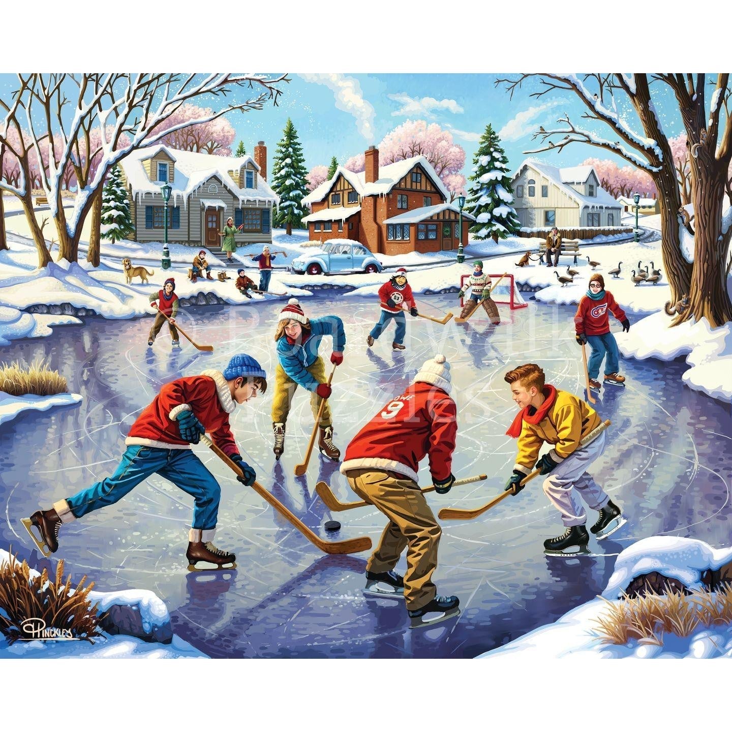 Pond Hockey 1000 Piece Jigsaw Puzzle Boardwalk