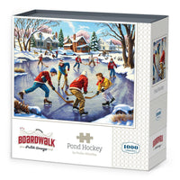 Pond Hockey 1000 Piece Jigsaw Puzzle Boardwalk