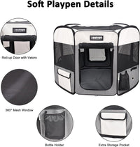 Pop Up Dog Playpen Portable Foldable Pet Exercise Pen Indoor Outdoor Puppy Travel