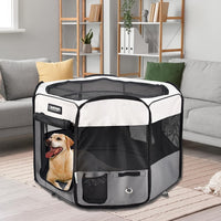 Pop Up Dog Playpen Portable Foldable Pet Exercise Pen Indoor Outdoor Puppy Travel