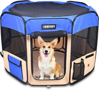 Pop Up Dog Playpen Portable Foldable Pet Exercise Pen Indoor Outdoor Puppy Travel