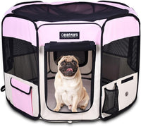 Pop Up Dog Playpen Portable Foldable Pet Exercise Pen Indoor Outdoor Puppy Travel