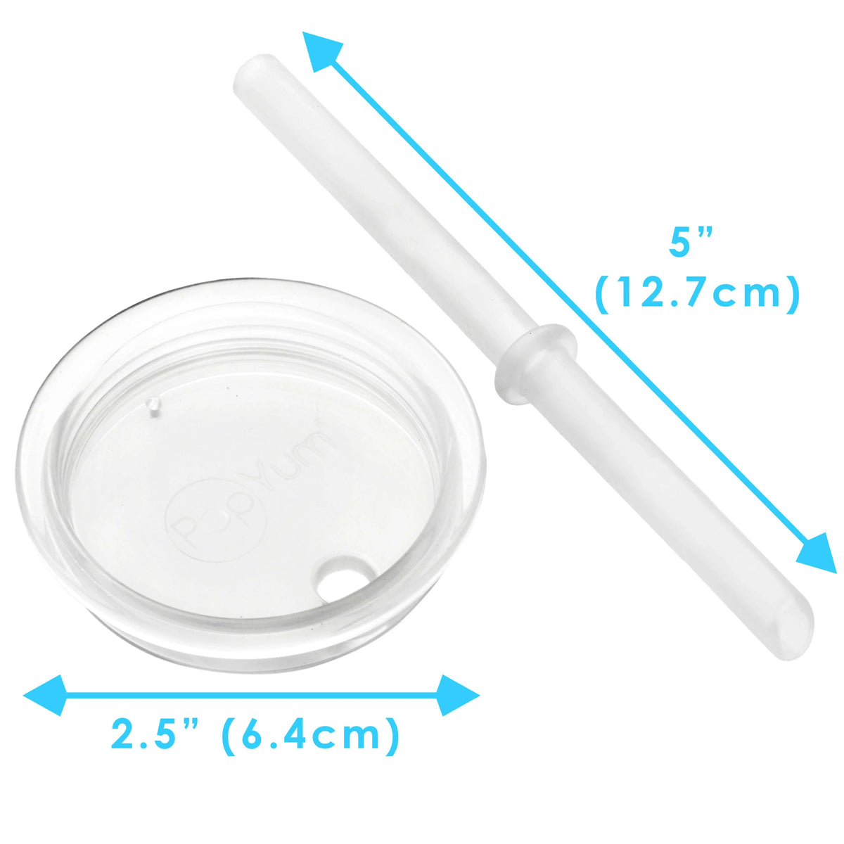 PopYum Silicone Training Cup Replacement Straw and Lid - BIG FRENCHIES