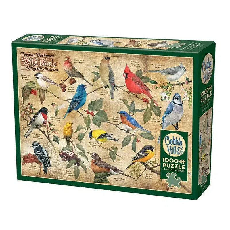 Popular Backyard Wild Birds of North America 1000 Piece Jigsaw Puzzle Cobble Hill - BIG FRENCHIES