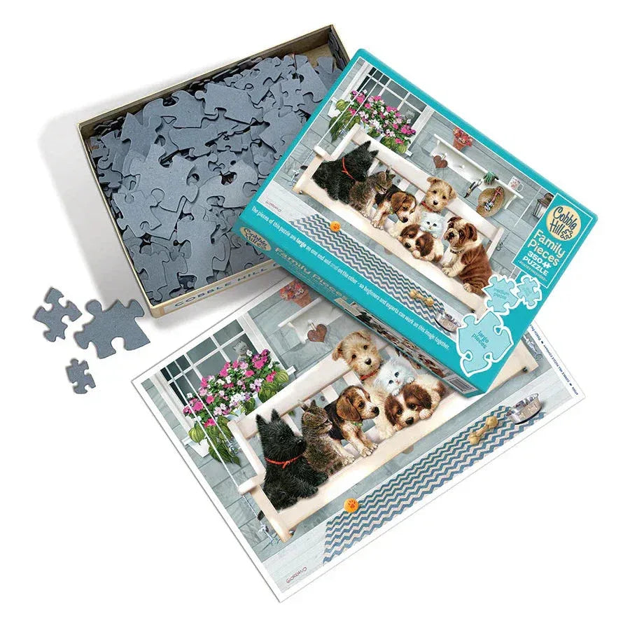 Porch Pals 350 Piece Family Jigsaw Puzzle Cobble Hill - BIG FRENCHIES