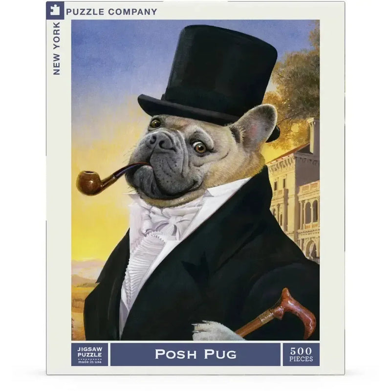 Posh Pug 500 Piece Jigsaw Puzzle NYPC - BIG FRENCHIES