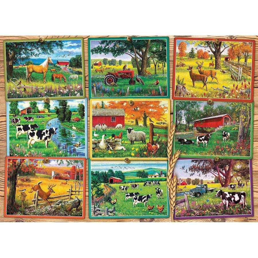 Postcards from the Farm 1000 Piece Jigsaw Puzzle Cobble Hill - BIG FRENCHIES