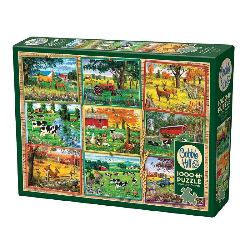 Postcards from the Farm 1000 Piece Jigsaw Puzzle Cobble Hill - BIG FRENCHIES