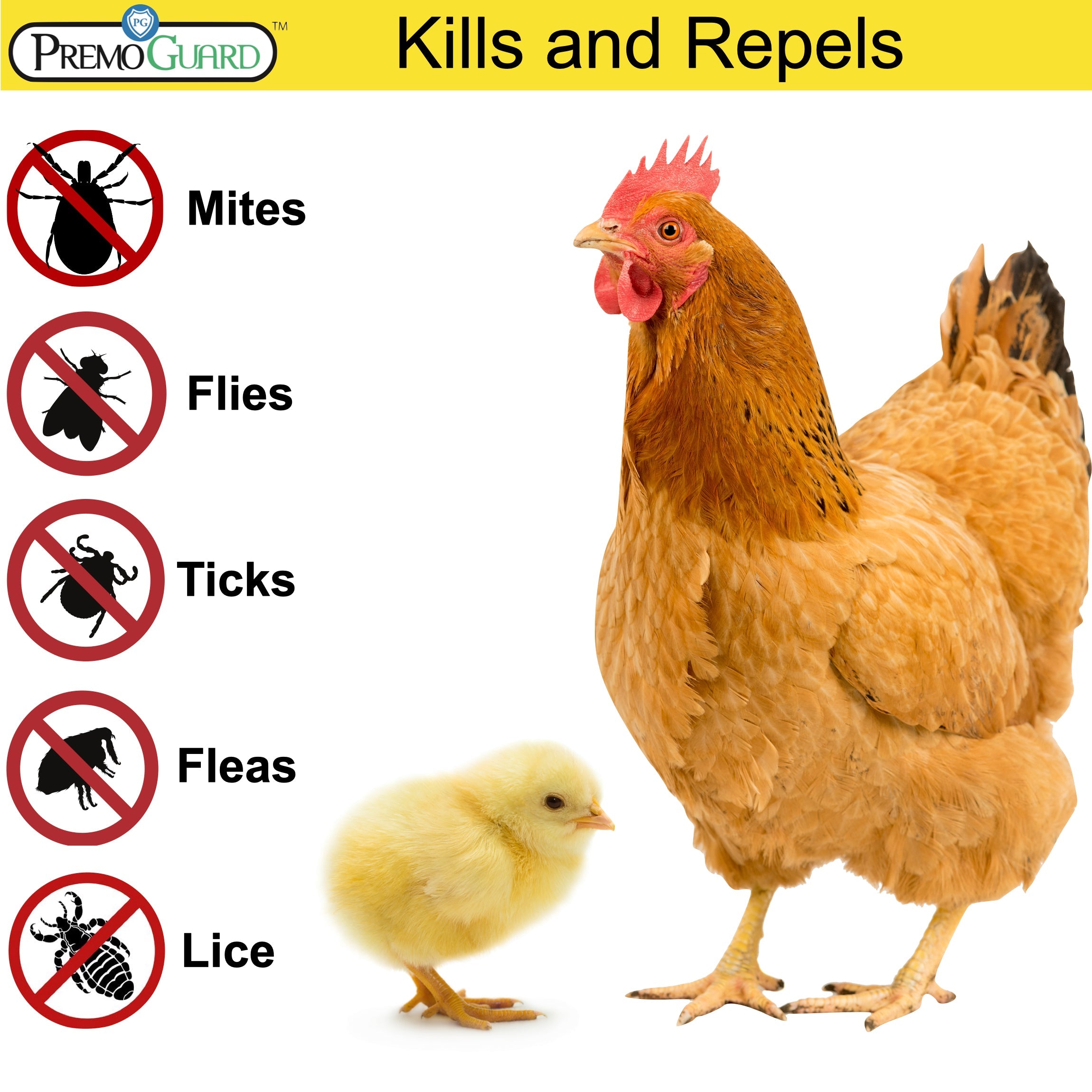 Poultry Spray for Mites | Plant Based Natural Non-Toxic | Premo Guard (C)