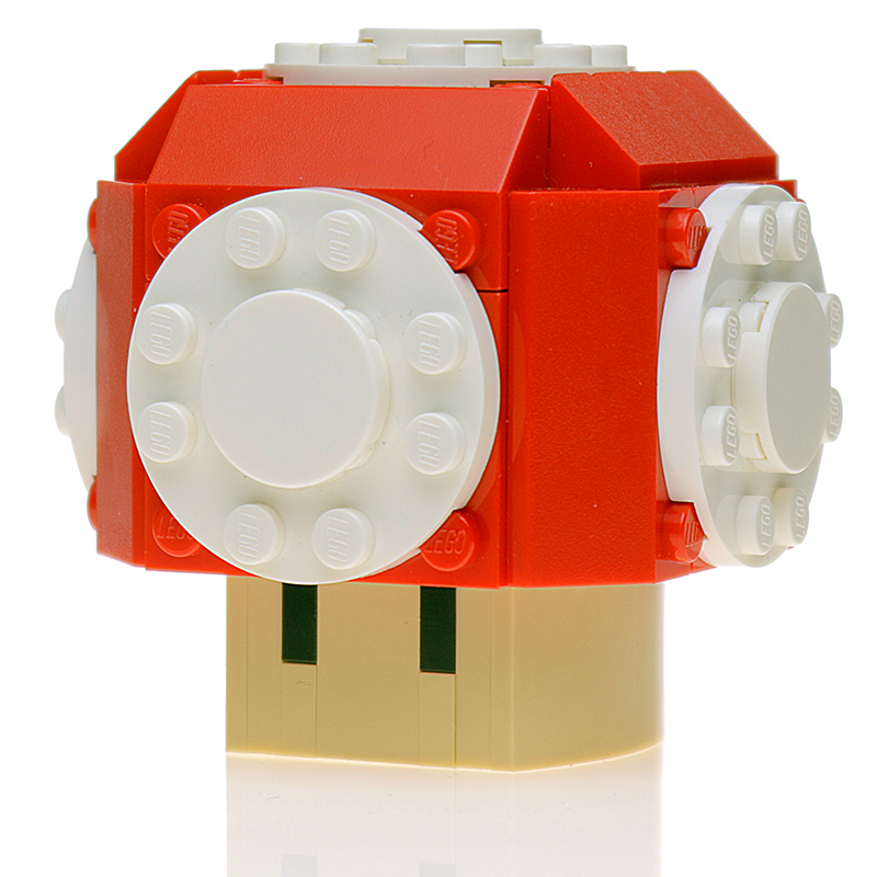 Red Power Up Mushroom made from LEGO parts - B3 Customs-Custom LEGO Kit-BIG FRENCHIES-B3 Customs