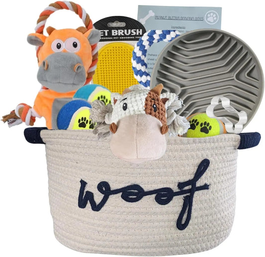 Premium New Puppy Gift Basket – Dog Starter Kit & Birthday Toy Set - BIG FRENCHIES