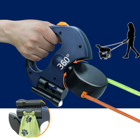 Premium 3M Retractable Double Dog Leash – Reflective 360° Swivel No-Tangle Lead with LED Lights for Small Dogs - BIG FRENCHIES