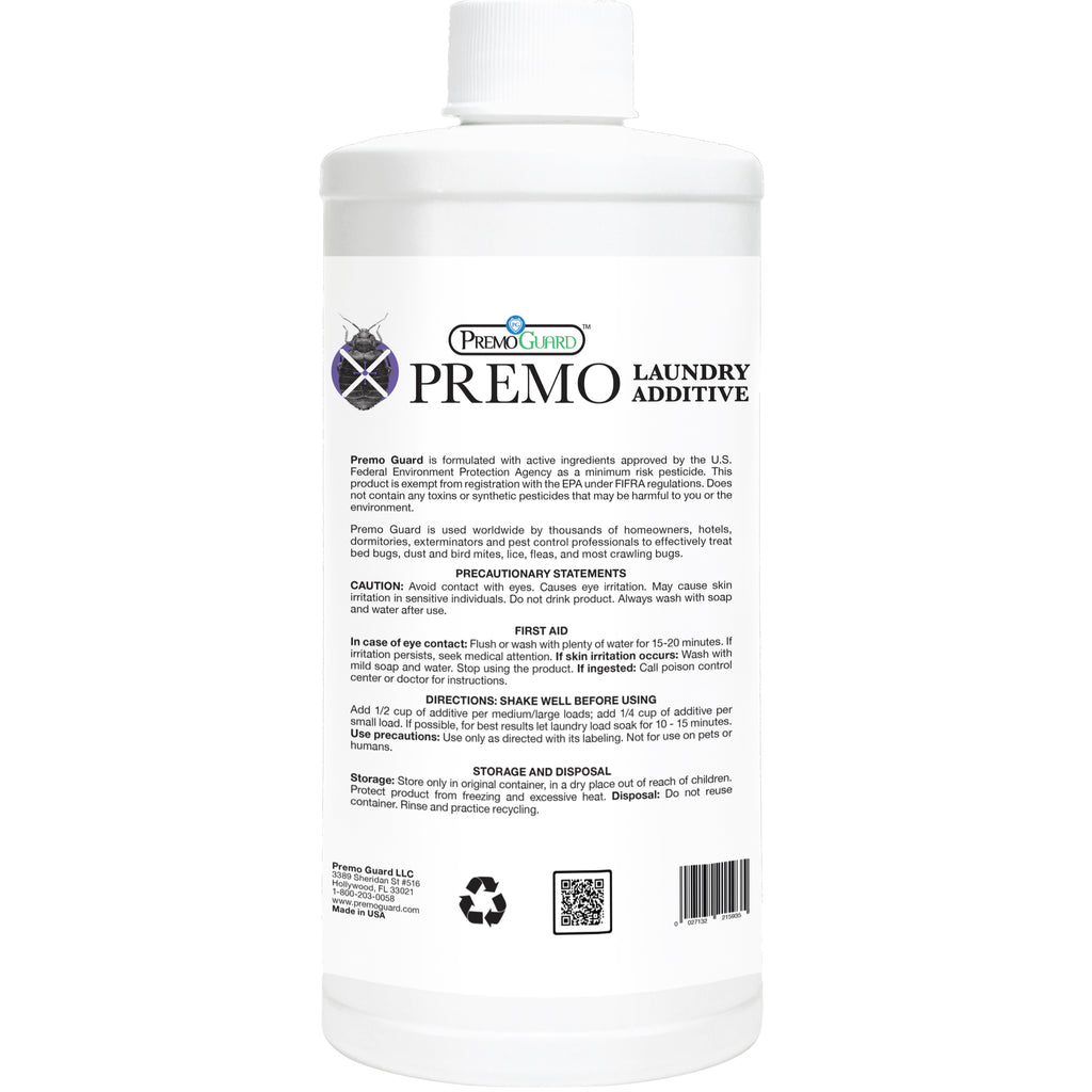Bed Bug & Mite Laundry Additive | Non-Toxic Treatment | Premo Guard