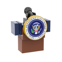 Presidential Podium - Minifig Scale - Custom Printed Set - Made Using LEGO® Parts