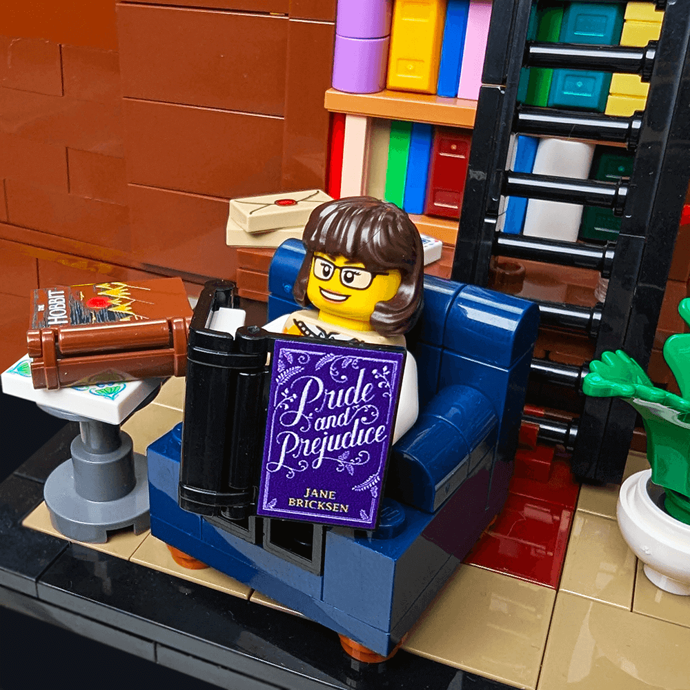"Pride and Prejudice" Book - Custom Printed Minifig Scale - Made using LEGO® Parts