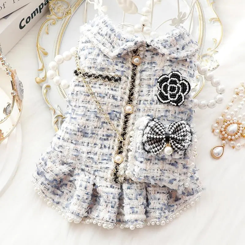 Princess Dog Dress | Lolita Tweed Coat Outfit for Small Dogs & Puppies - BIG FRENCHIES