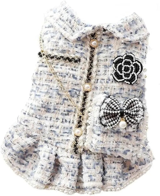 Princess Dog Dress | Lolita Tweed Coat Outfit for Small Dogs & Puppies - BIG FRENCHIES