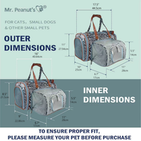 Mr. Peanut's Gold Series Standard Size Airline Compliant Expandable Pet Carrier - Prints Edition - BIG FRENCHIES