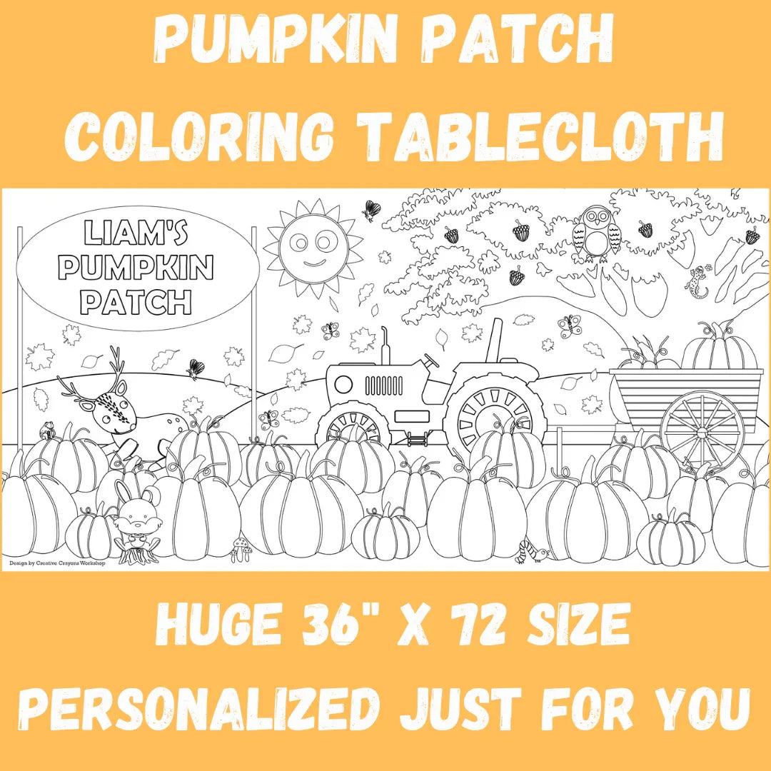 Pumpkin Patch Coloring Tablecloth - BIG FRENCHIES