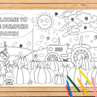 Pumpkin Patch Coloring Tablecloth - BIG FRENCHIES