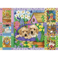 Puppies & Posies 1000 Piece Jigsaw Puzzle Cobble Hill - BIG FRENCHIES