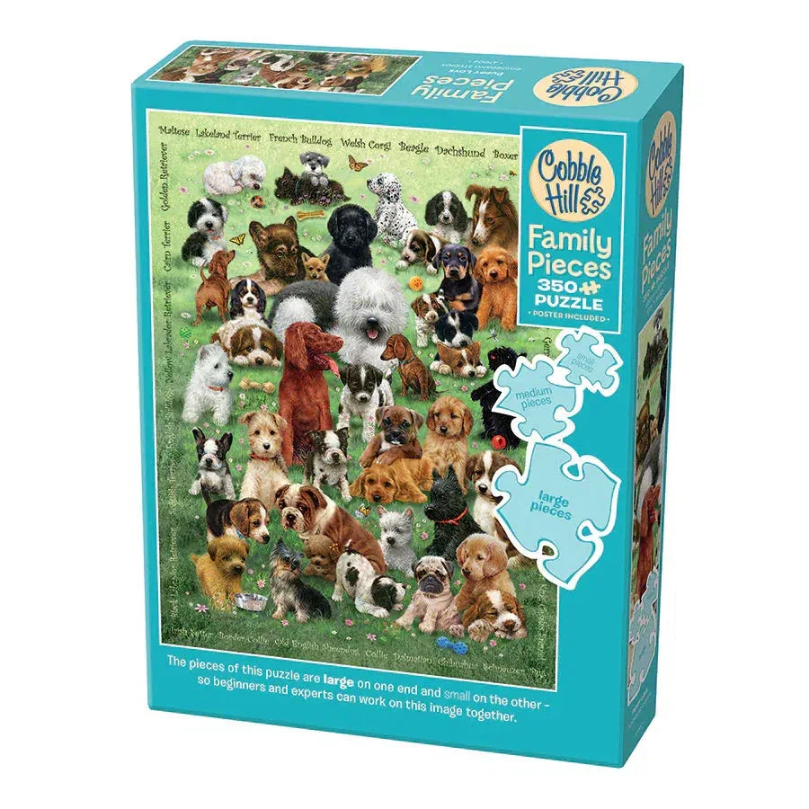 Puppy Love 350 Piece Family Jigsaw Puzzle Cobble Hill - BIG FRENCHIES