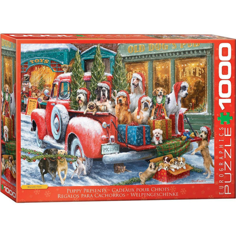 Puppy Presents 1000 Piece Jigsaw Puzzle Eurographics - BIG FRENCHIES