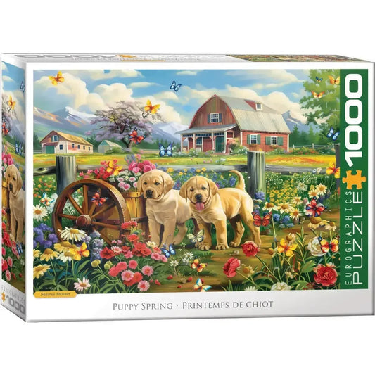 Puppy Spring 1000 Piece Jigsaw Puzzle Eurographics - BIG FRENCHIES